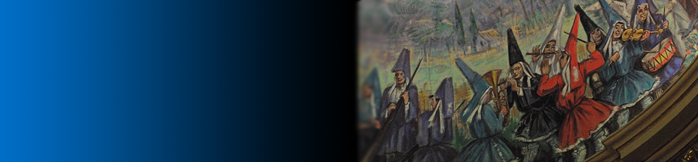 LA COFRADÍA RECUPERA EL COLOR AZUL COMO SIGNO DISTINTIVO EN ESTANTES Y MAYORDOMOS